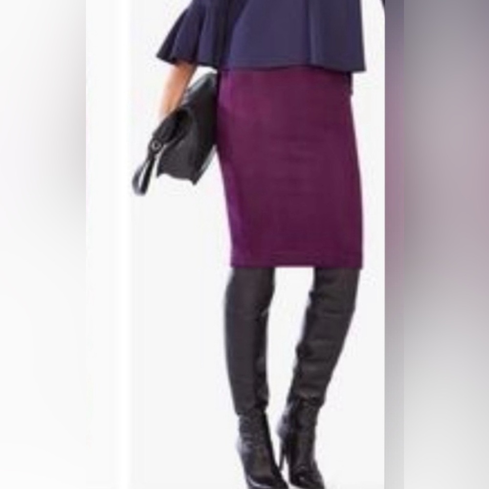 BCBG Max AZRIA Leger Plum Bandage Pencil MIDI-Skirt Sz. SM NWT Open 2 Offers